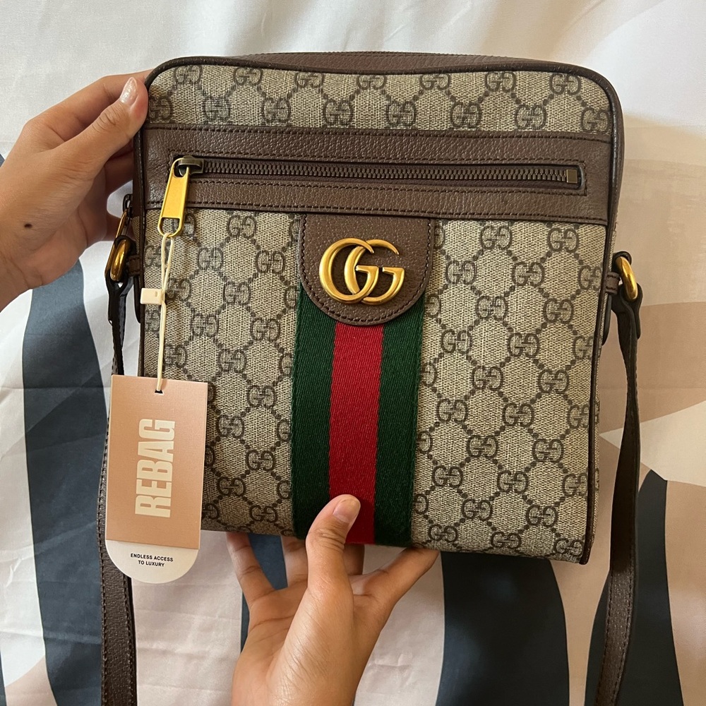 Ophidia Messenger Bag GG Coated Canvas - Brown- Excellent condition